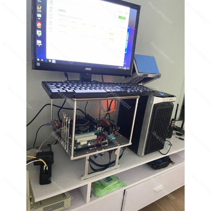 علبة كمبيوتر JXK-K2 مفتوحة الإ - مراجعة Aluminum Open Frame Test Bench Water Cooling وسعره