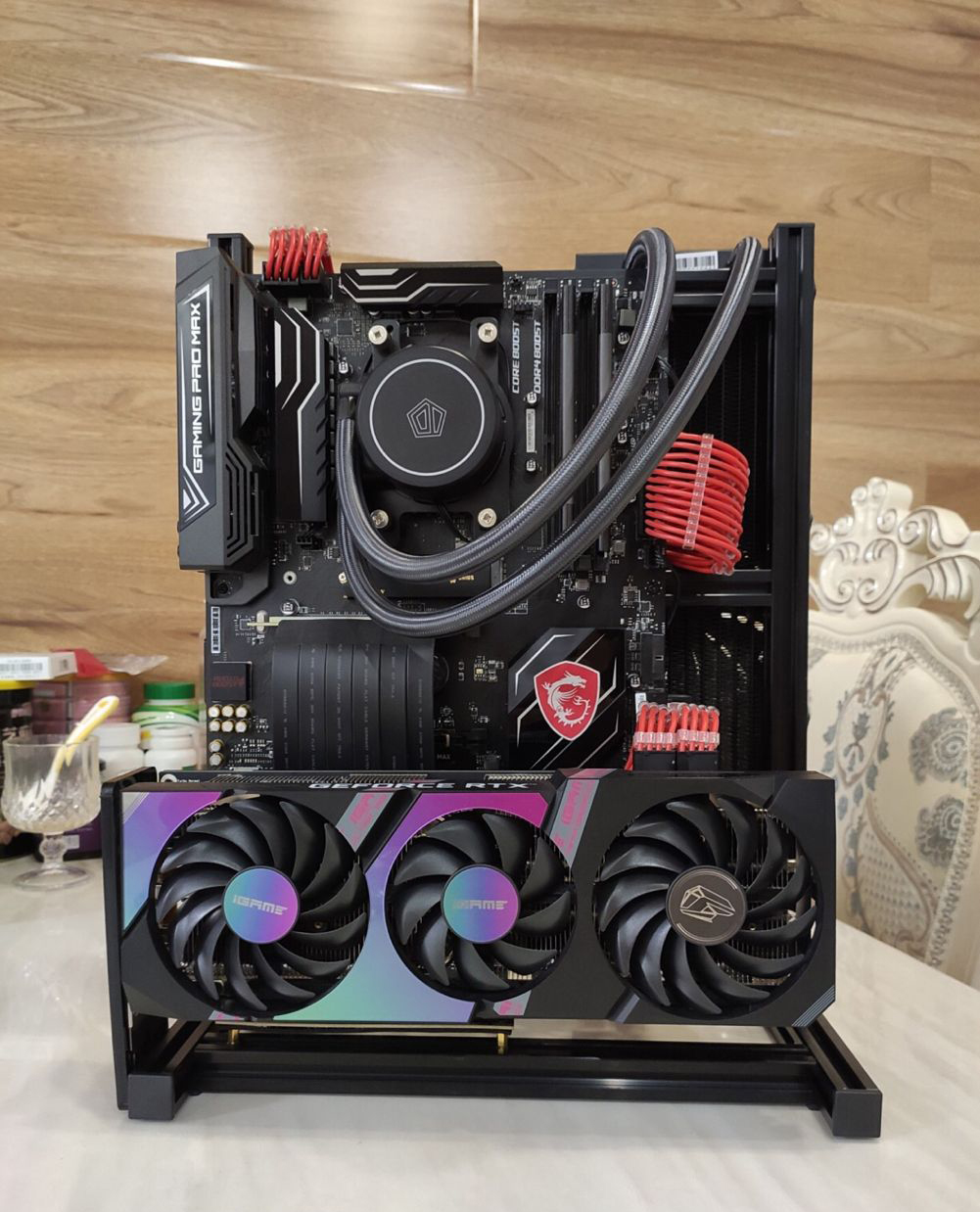 ATX ATX PC اختبار مقاعد البدلا - مراجعة Aluminum Open Frame Test Bench Water Cooling وسعره